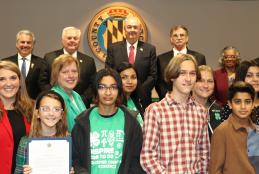 The commissioners present commendations to members of the Worcester County 4-H Robotics Intermediate Team for taking first place in the Maryland 4-H State Robotics Challenge at the 2022 Maryland State Fair