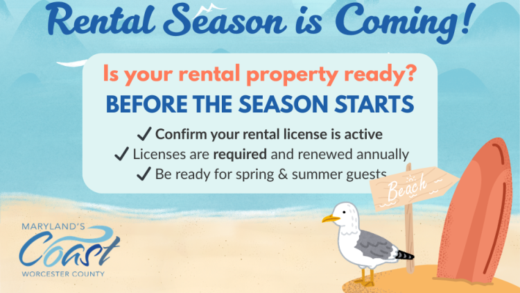 Worcester County Government reminds property owners that the County operates a Rental Licensing Program to support safe housing and protect both renters and landlords. 