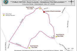 Collins RD Closure map